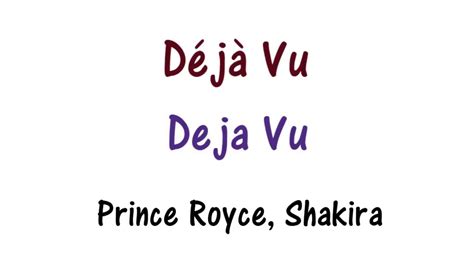 Prince Royce Shakira Deja Vu Lyrics English And Spanish Deja Vu