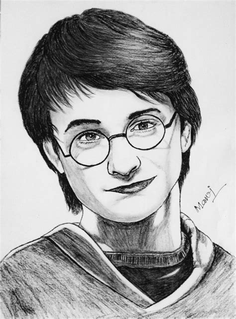 Perfect Pencil Sketch Of Harry Potter Aka Daniel Radcliffe ...