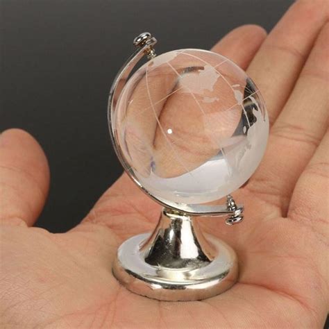 Globes Round Earth Globe World Map Crystal Glass Clear Paperweight N8a8 Stand Deco M7a5 Us 8 76