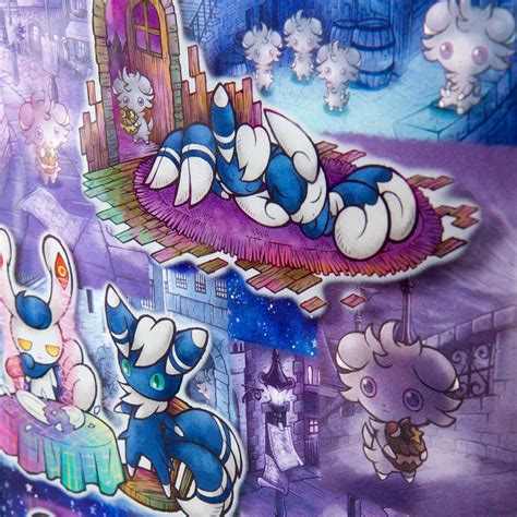 Espurr Meowstic Art Print Wanted Poster Pokémon Center Original