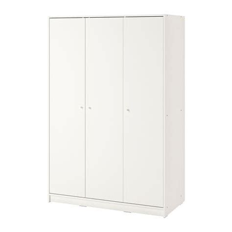 Kitchen storage cabinets with doors and shelves wood white storage cabinet. KLEPPSTAD Wardrobe with 3 doors - white 117x176 cm in 2020 ...