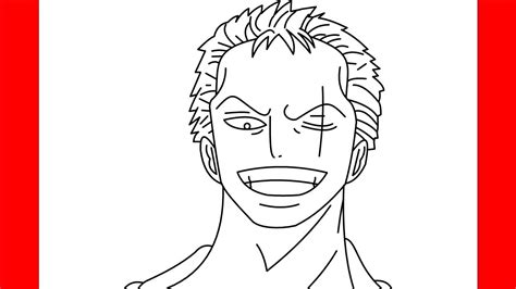 How To Draw Zoro From One Piece Step By Step Drawing Youtube