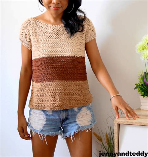 Cookie And Cream Crochet Top Free Pattern Jenny Teddy