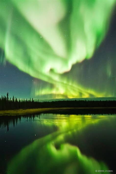 Dazzling Displays Of Aurora Borealis Dance Across The Night Sky Snow