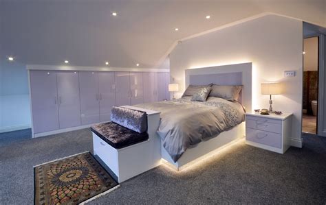 Langley Interiors Modern Bedroom Design In Satin White And