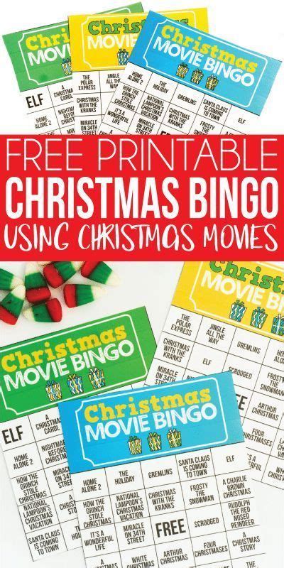 Free Printable Holiday Movie Christmas Bingo Cards Christmas Bingo
