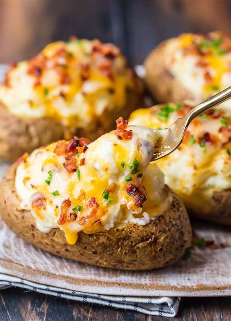 Baking potatoes straight on the oven rack is the best way to ensure crisp skin and even cooking all around. Twice Baked Potatoes Recipe {VIDEO} - The Cookie Rookie