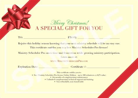A Special Gift For You Certificate With Red Ribbon And Bow On Yellow