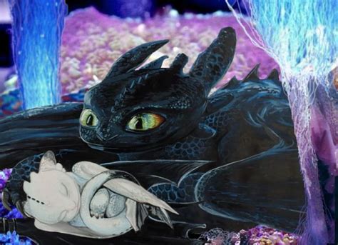 Toothless And His Daughter By Greenminerthescoffer On Deviantart How