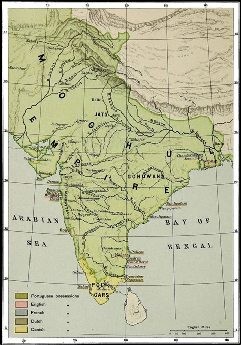 Map Of India In 1700 Maps Of The World