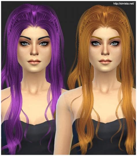 Simista Newsea`s Mermaid Hairstyle Retexture Sims 4 Hairs