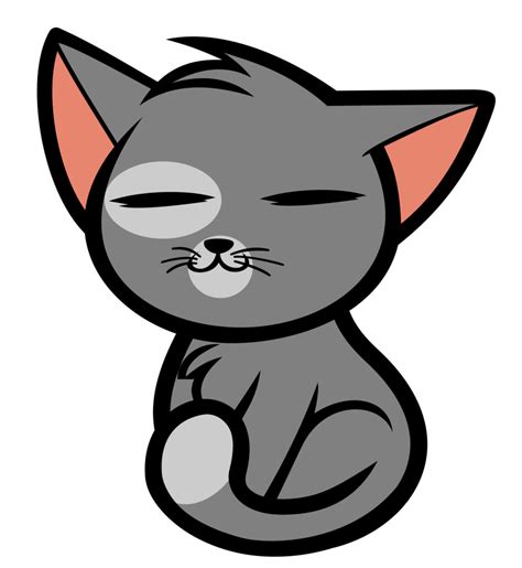 Cute Cat Cartoon Png Clip Art Library