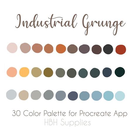 Industrial Grunge Palette Procreate Palette Ipad Procreate Etsy