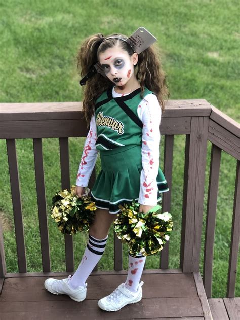 happy halloween ~2018 zombie cheerleader halloween creepy halloween costumes scary girl