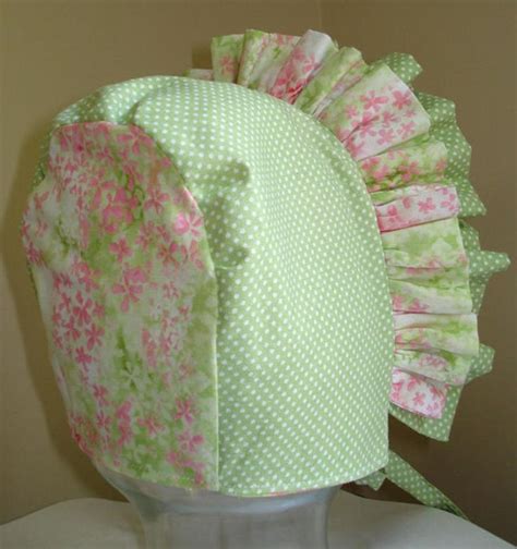 Baby Bonnet Spring Meadow Fully Reversible Etsy Baby Bonnets Baby