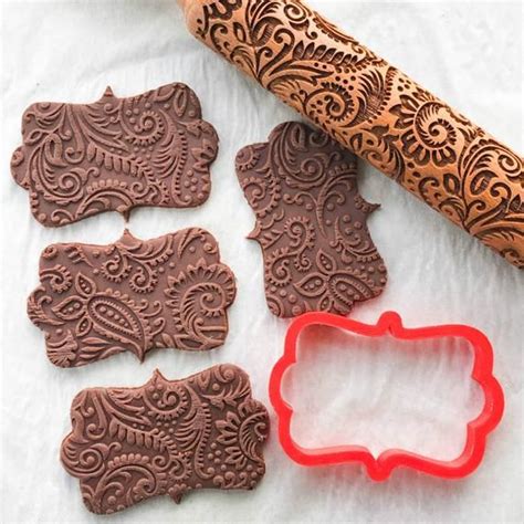 Embossing Rolling Pin Paisley Small Pattern Decorate Your Pastry In