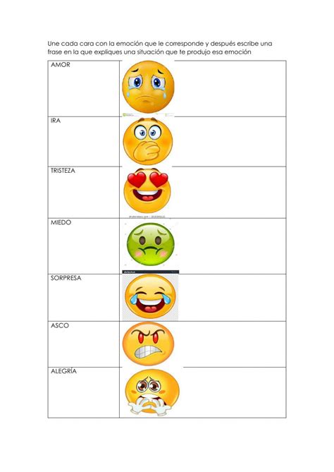 Diferenciar Emociones Worksheet Interactive Worksheets Colorful Backgrounds
