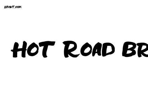 Hot Road Brush Regular Graphic Design Fonts