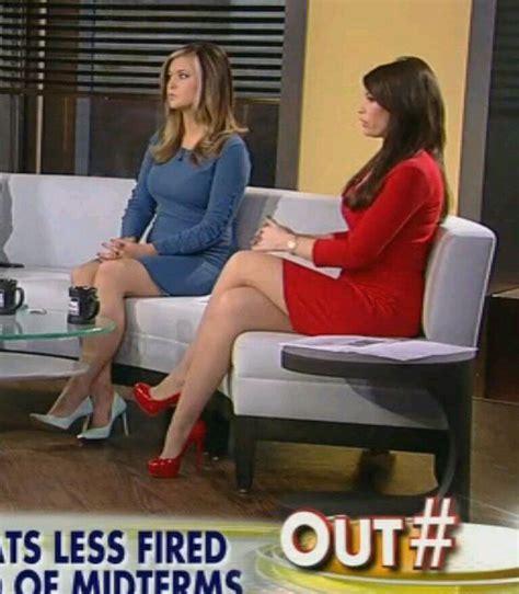 Kimberly Guilfoyle In A Red Mini Dress And Red Sky High Heels And Katie