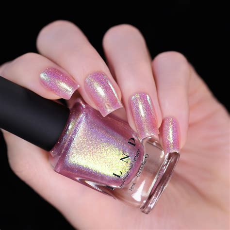 Opal Sunset Opalescent Pink Holographic Jelly Nail Polish By Ilnp