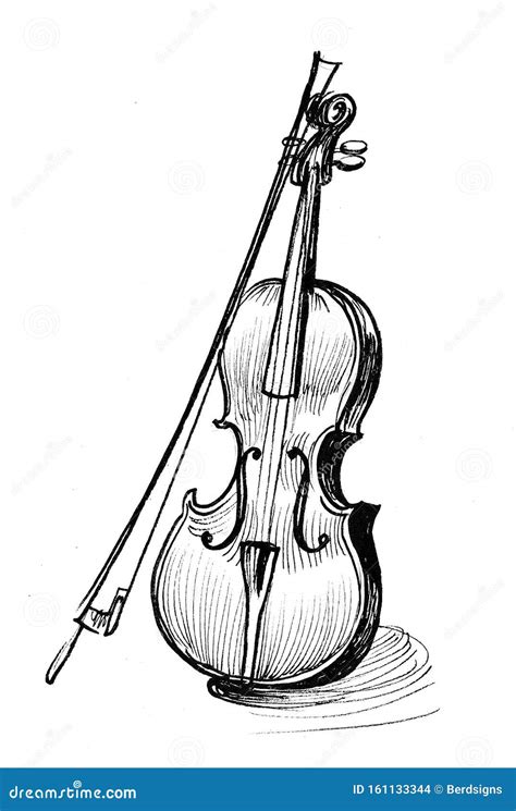 Violin Sketch Stock Illustration Illustration Of Vintage 161133344