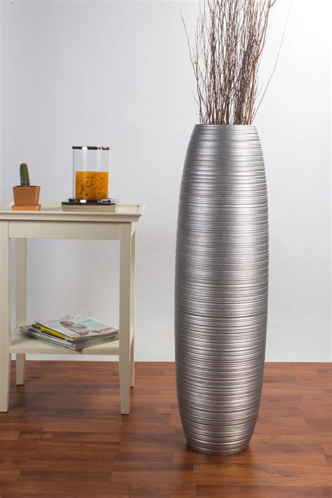 Tall Floor Vase 36 Inches Wood Silver Living Room Ideas 2019 Living Room Photos Living Room