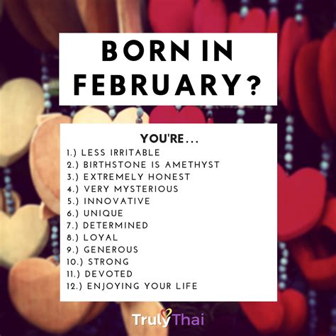 February Facts -TrulyThai | Birthday quotes for me, February birthday ...