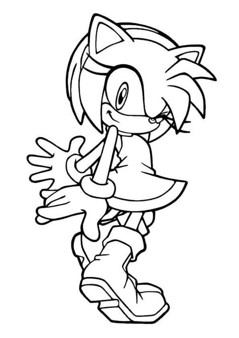 Amy Rose Cute Looking Friendly and Caring Girl Hedgehog Sonic the