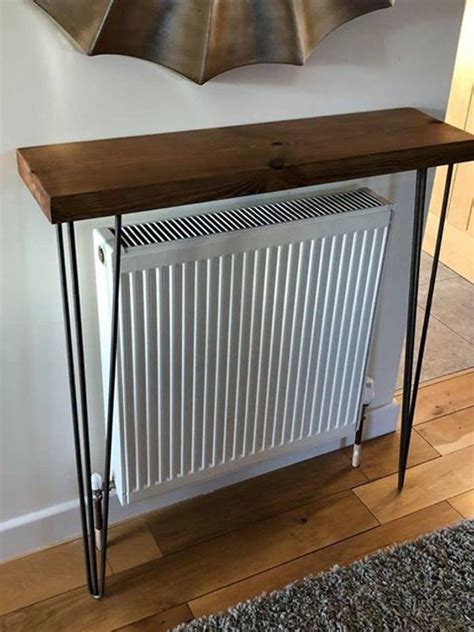 Torna Industrial Wooden Console Table Hallway Table Radiator Shelf