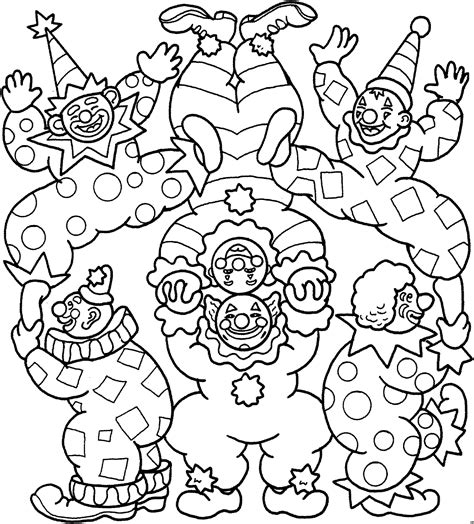 Clowns ausmalbild & malvorlage (kinder)
