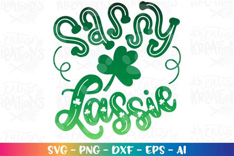 Sassy Lassie Svg Cute Girly St Patricks Day Iron On Etsy