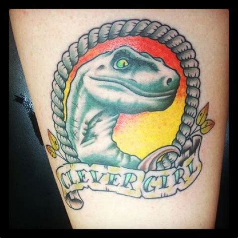 Clever Girl Jurassic Park Velociraptor Tattoo Tv Tattoo Comic Tattoo