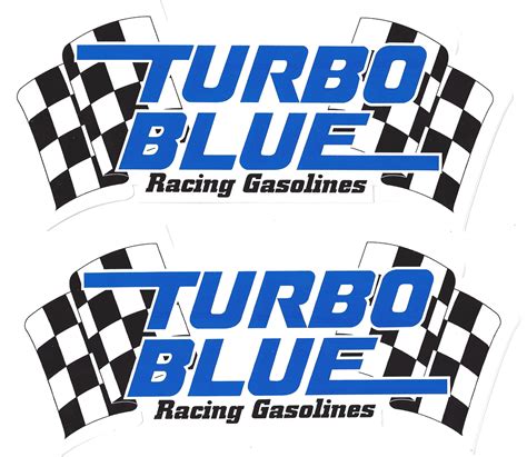 Turbo Blue Racing Decals Stickers 9 Inches Paired Crashdaddy Racing