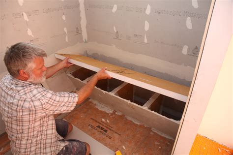A strong and waterproof shower seat. Tiling a Walk-In Shower: Chapter 4 - A Strong and ...
