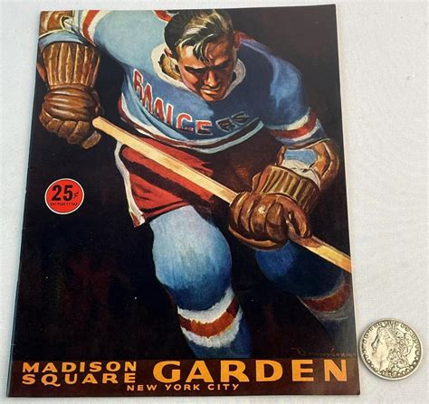Lot New York Rangers Vs Montreal Canadians March 16 1958 At