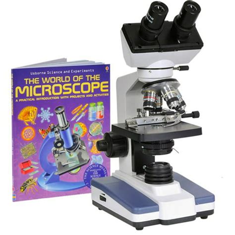 Amscope 40x 1000x Led Binocular Compound Microscope With Double Layer