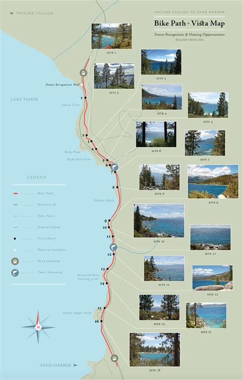 The east shore of lake tahoe is located on the nevada side along the west slope of the carson range. Incline Village - 'Joggers Trail' & East Shore Trail ...