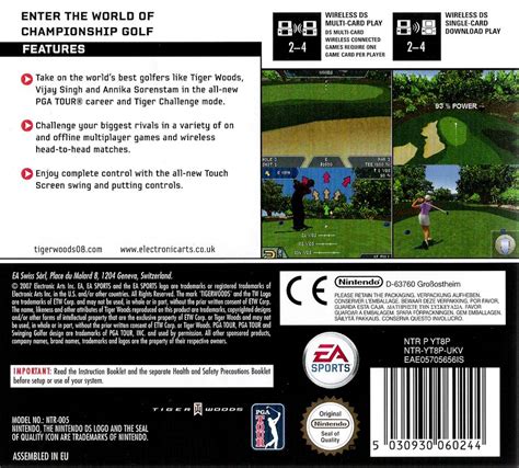 Tiger Woods Pga Tour 08 Cover Or Packaging Material Mobygames