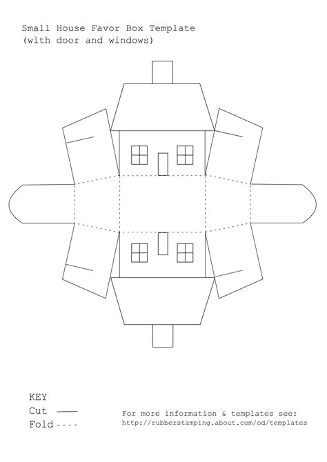 Paper House Template Templates Printable Free Box Template