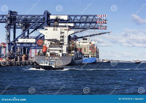 Cargo Ships In Port Editorial Stock Image Image Of Cargo 74707014