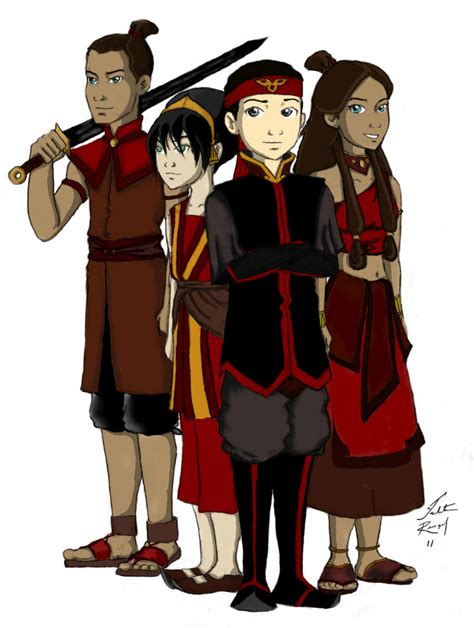 Fire Nation Gaang Colored By Talita Rj On Deviantart