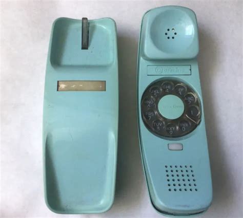 Vintage Western Electric Trimline Rotary Dial Aqua Powder Blue Phone