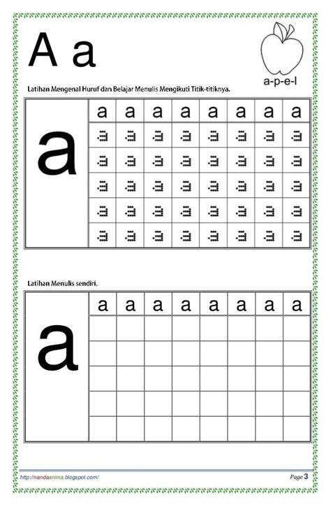 Belajar Mengenal Dan Menulis Huruf Abc Kids Handwriting Practice