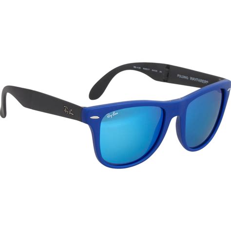 Ray Ban Twotone Mirror Lens Wayfarer Sunglasses In Blue For Men Lyst