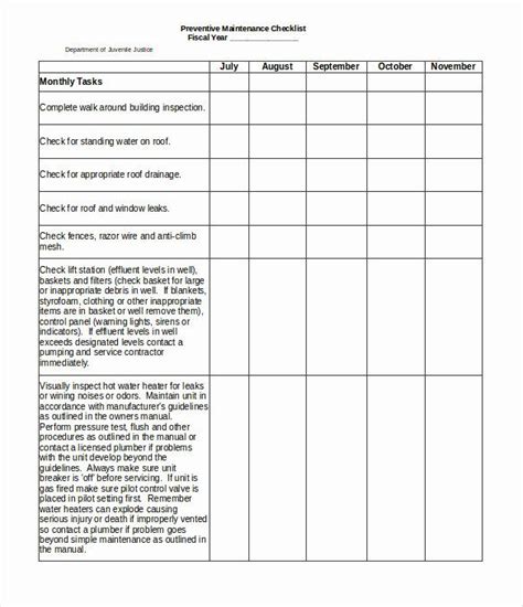 What is it plan your entire workload and improve building efficiencies using preventive maintenance preventative maintenance is not only important to the longevity of your equipment and building areas, it also has a number of benefits that. Preventive Maintenance form Template in 2020 | Preventive maintenance, Checklist template ...