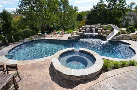 15 Gorgeous Swimming Pool Slides Home Design Lover Swimming Pool