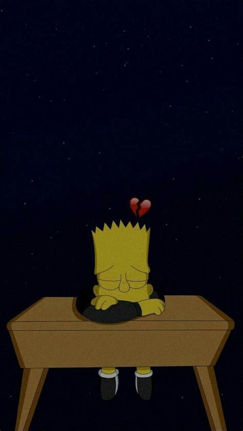 Iphone aesthetic pastel tumblr broken heart simpsons sad. Bart Simpson Heartbroken Wallpapers - Top Free Bart ...
