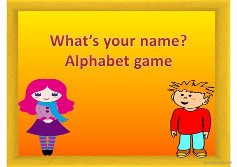 Whats Your Name English Esl Powerpoints