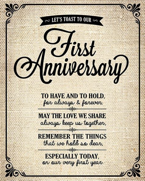 Lets Toast To Our First Anniversary Rustic Organic Etsy