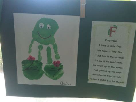Handprint Frog Frog Poem Bugs Preschool Frog Crafts Spring School